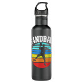 Retro Geweldige HANDBALL-Design voor handballspele Waterfles (Voorkant)
