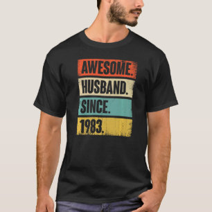 Retro Geweldige man sinds 1983 39 Wedding Aniver T-shirt