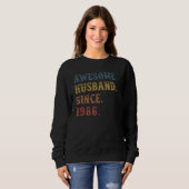 Retro Geweldige man sinds 1986 36 Wedding Anive Trui (Voorkant volledig)