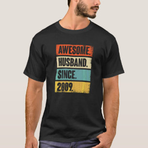 Retro Geweldige man sinds 2009 13 Wedding Aniver T-shirt