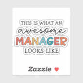 Retro Geweldige Manager Grappig Sticker (Vel)