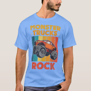 Retro Geweldige Monster Trucks Rock Tricks Stunts  T-shirt