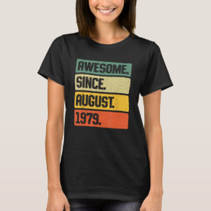 Retro Geweldige sinds augustus 1979 44 jaar oud 44 T-shirt