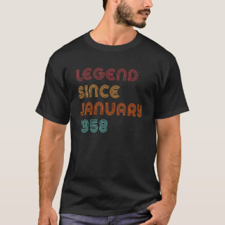 Retro Geweldige sinds januari 1958 65e verjaardag T-shirt