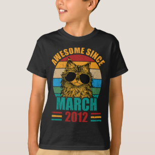 Retro Geweldige sinds maart 2012 10e verjaardag 10 T-shirt