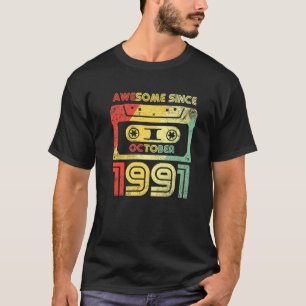 Retro Geweldige sinds oktober 1991 30e verjaardag T-shirt