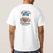 Retro geweldige vaders hebben tattoos en baarden g t-shirt (Achterkant)
