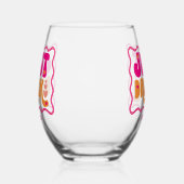 Retro gewoon dronken vrijgezellenfeest wijnglas zonder voet (Links)