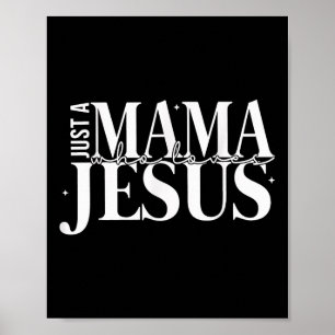 Retro gewoon een mama die van Jezus houdt Christel Poster