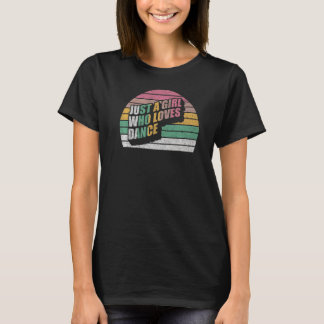 Retro gewoon een meisje dat van Dans houdt voor Da T-shirt