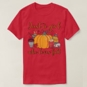 Retro Gewoon een meisje dat van Herfst Pumpkin Spi T-shirt (Design voorkant)