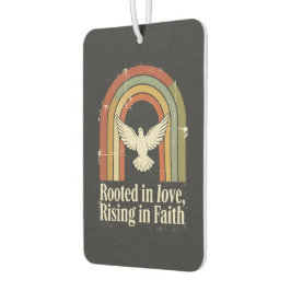 Retro geworteld en stijgend geloofsontwerp luchtverfrisser