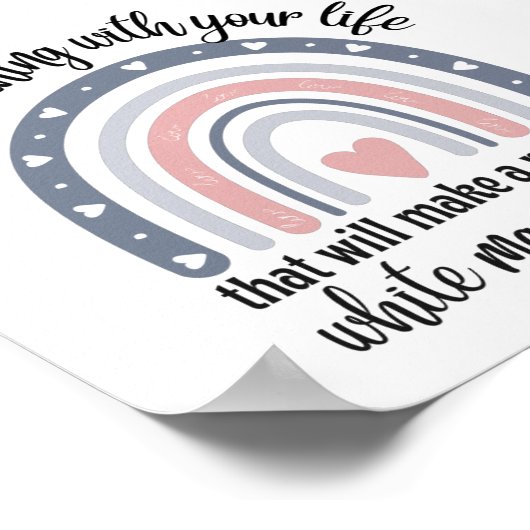 Retro Gezegde Doe iets met je leven Poster (Hoek)