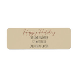 Retro Gezellige Kerstcharme Etiket