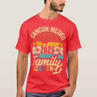 Retro gezinsvakantie 2025 Cancun Meico bijpassende T-shirt