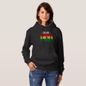 Retro  Ghana Flag Ghanaian Roots Hoodie (Voorkant volledig)