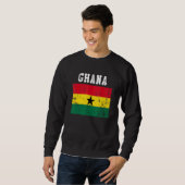 Retro Ghana Flag Ghanaian Roots Trui (Voorkant volledig)