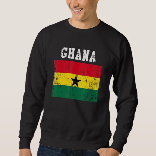 Retro Ghana Flag Ghanaian Roots Trui (Voorkant)