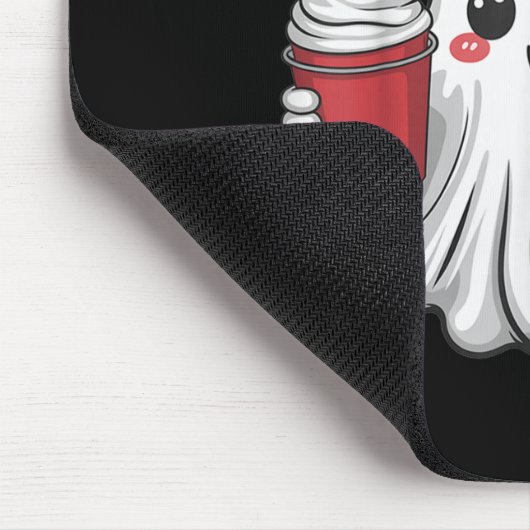 Retro Ghost Beanie Christmas Holiday Xmas Coffee G Muismat (Hoek)