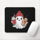 Retro Ghost Beanie Christmas Holiday Xmas Coffee G Muismat (Met muis)