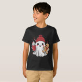Retro Ghost Beanie Christmas Holiday Xmas Coffee G T-shirt (Voorkant volledig)