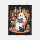 Retro Ghost boeken lezen Fleece Deken (Voorkant)