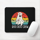 Retro Ghost Boo Boo Crew Vrouwen Verpleegkundigen  Muismat (Met muis)