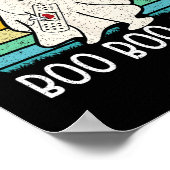 Retro Ghost Boo Boo Crew Vrouwen Verpleegkundigen Poster (Hoek)