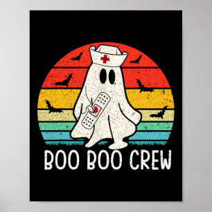 Retro Ghost Boo Boo Crew Vrouwen Verpleegkundigen  Poster