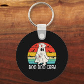 Retro Ghost Boo Boo Crew Vrouwen Verpleegkundigen Sleutelhanger (Voorkant)