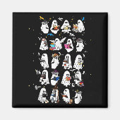 Retro Ghost Book Fantasy Series Halloween Boek Lie Magneet (Voorkant)