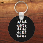 Retro Ghost Book Fantasy Series Halloween Boek Lie Sleutelhanger (Voorkant)