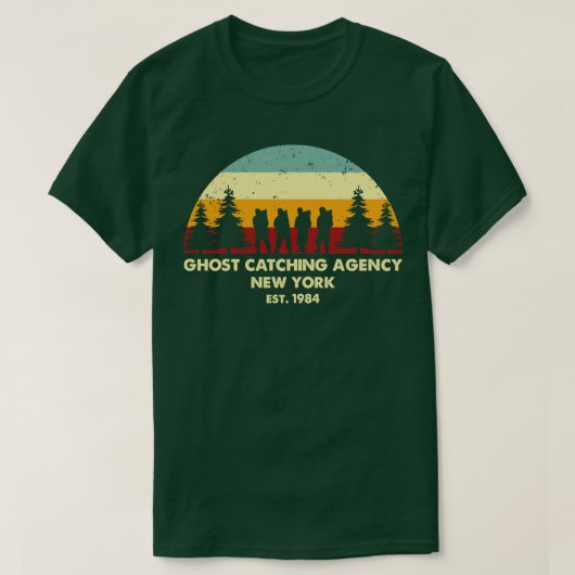 Retro Ghost Catching Agency T-shirt (Design voorkant)