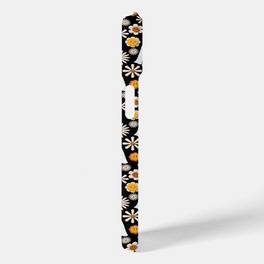 Retro Ghost Flowers Halloween Seamless Pattern Case-Mate iPhone Case (Achterkant / Rechts)
