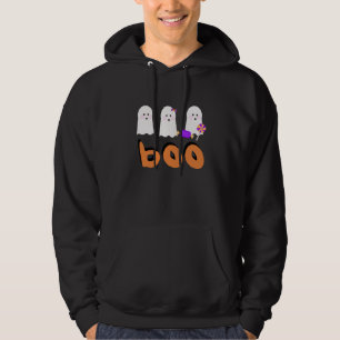 Retro Ghost Ghoul Herfst Autumn Black Hoodie