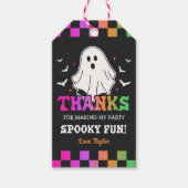 Retro Ghost Halloween Bedankt Cadeaulabel (Voorkant)