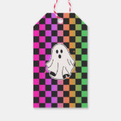 Retro Ghost Halloween Bedankt Cadeaulabel (Achterkant)