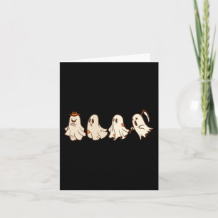 Retro  Ghost Halloween Boo Trick or treat S Kaart
