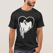 Retro Ghost Heart Halloween T-shirt (Voorkant)