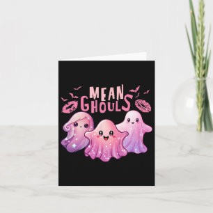 Retro Ghost Mean Ghouls Fun Halloween Spooky Seizo Kaart