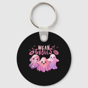 Retro Ghost Mean Ghouls Fun Halloween Spooky Seizo Sleutelhanger
