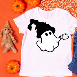 Retro Ghost met Pet en Mok Halloween T-shirt