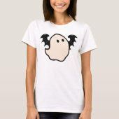 Retro Ghost met vleugels T-shirt (Voorkant)
