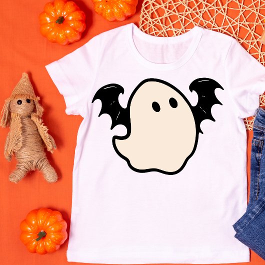 Retro Ghost met vleugels T-shirt