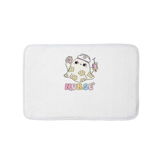 Retro Ghost Nurse Halloween Design Classic T-shirt Badmat (Voorkant)