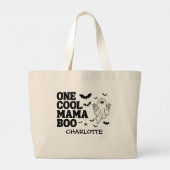 Retro Ghost One Halloween Boy 1st Birthday Grote Tote Bag (Achterkant)