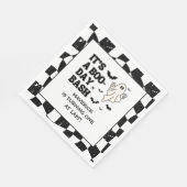 Retro Ghost One Halloween Boy 1st Birthday Servet (Hoek)