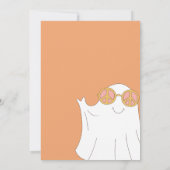 Retro Ghost Schattige Halloween Party Invitation Kaart (Achterkant)
