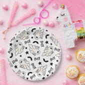 Retro Ghost Spooktacular Halloween Papieren Bordje (Feest)