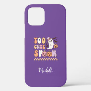 Retro Ghost te Schattige om Halloween te verzieken iPhone 12 Hoesje